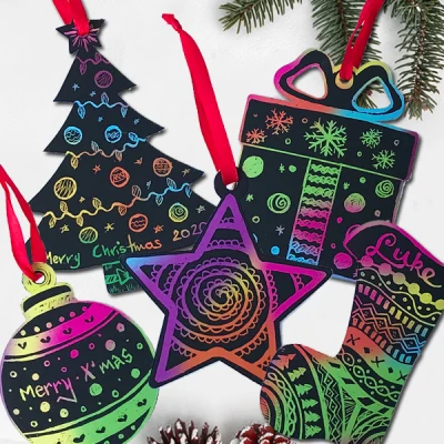 Scratch Art- Christmas, Kids crafts, Scratch Art Kit, Christmas Gift, Kid christmas crafts, Kids arts and craft, kids craft kit, Christmas Crafts, Christmas stocking Filler, christmas gift