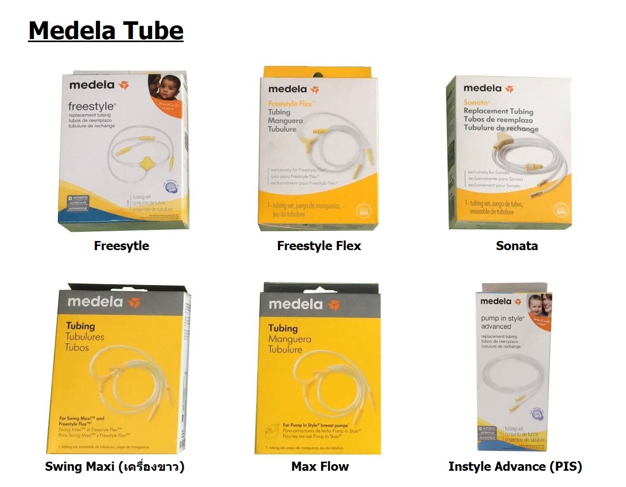 สายปั๊มนม Medela Freestyle, Swing Maxi, Max Flow, PIS, Sonata, Medela Freestyle Flex ราคา 490 บาท*ส่งฟรี