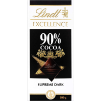 ลินด์เอ็กเซอร์แลนด์ ดาร์กช็อกโกแลต 100 กรัม Lindt Excellence Dark Cocoa Chocolate