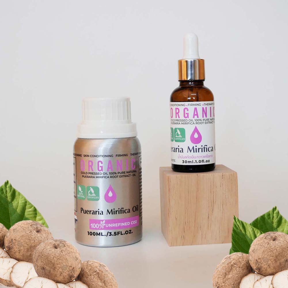 Pueraria Mirifica Oil Organic Cold Pressed 100% Pure Natural 30-100ml ราคา 156 บาท*ส่งฟรี