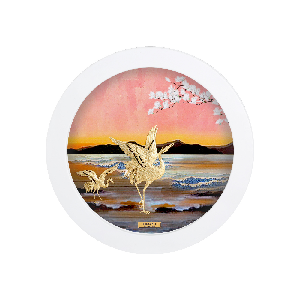 PRIMA ภาพหัตถศิลป์นกกระเรียนอรุณรุ่งเรือง (S2) 711S0058-01 ราคา 7,480 บาท*ส่งฟรี