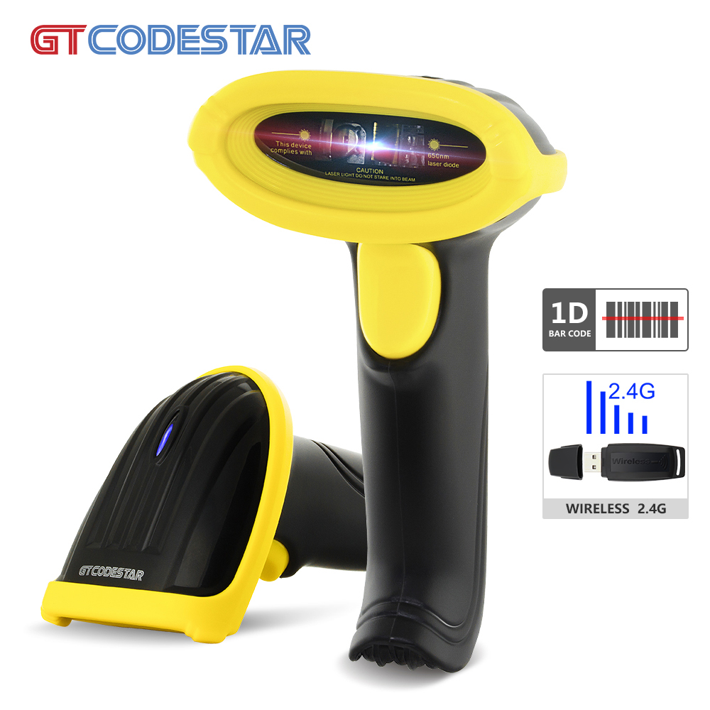 GTCODESTAR X-620E Inventory mode Memory 1D Barcode Scanner 2.4G Wireless Handheld Laser Bar Code Reader ราคา 927 บาท*ส่งฟรี