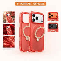 TORRAS Q3Air เคสiPhone18 พร้อมขาตั้งแม่เหล็ก360 ° | เบาะอากาศป้องกันการตกหล่นกลางแจ้ง | ผิวด้านกันลื่น | ที่จับที่มั่นคง | สำหรับ iPhone18Pro Max/ 17/16