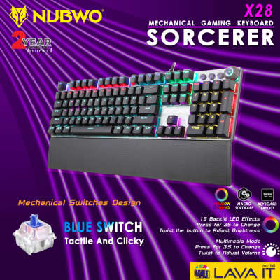 ดูภาพ NUBWO-X SORCERER X28 BLUE-SWITCH คีย์บอร์ด แม็คคานิคอล NUBWO X SERIES รุ่น SORCERER X28 ปรับเปลี่ยนโหมดด้วยลูกบิด เพิ่มเติม NUBWO-X SORCERER X28 BLUE-SWITCH คีย์บอร์ด แม็คคานิคอล NUBWO X SERIES รุ่น SORCERER X28 ปรับเปลี่ยนโหมดด้วยลูกบิด