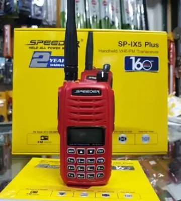 วิทยุสื่อสารเครื้องแดง SPEEDER SP-IX5 PLUS ความถี่ใหม่160ช่อง มีทะเบียนพร้อมนำไปจดได้เลย (ผู้ขายมีใบอณุญาติค้าจาก กสทช.ถูกต้อง)