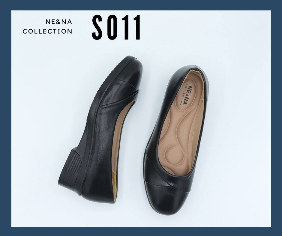 รองเท้าเเฟชั่นผู้หญิงเเบบคัชชูทำงาน Slip on ส้นเตี้ย No. S011 NE&NA Collection Shoes