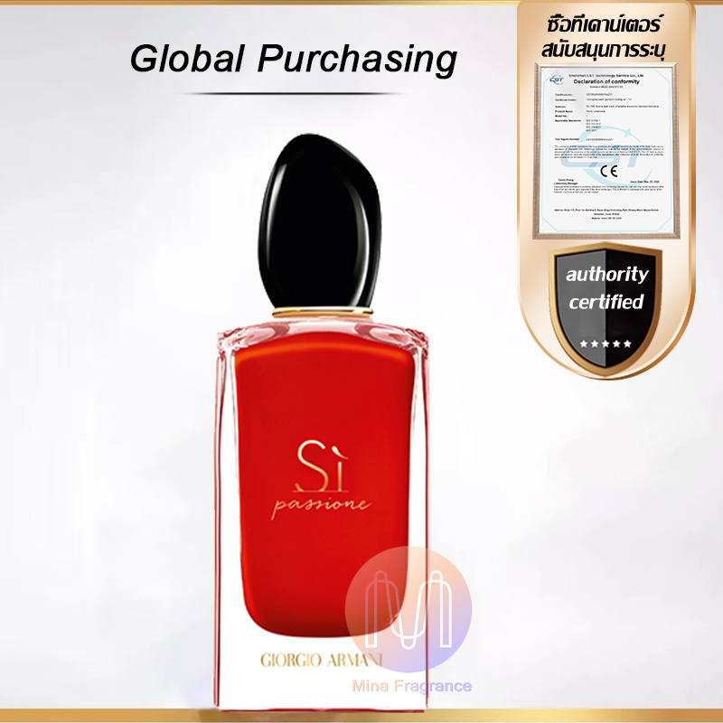 💎💎ของแท้🔥สนับสนุนการประเมิน🔥Giorgio Armani Si Passione EDP 100ml น้ำหอมสตรี น้ำหอมติดทนนาน ให้กระเป๋าเป็นของ ราคา 1,106 บาท*ส่งฟรี