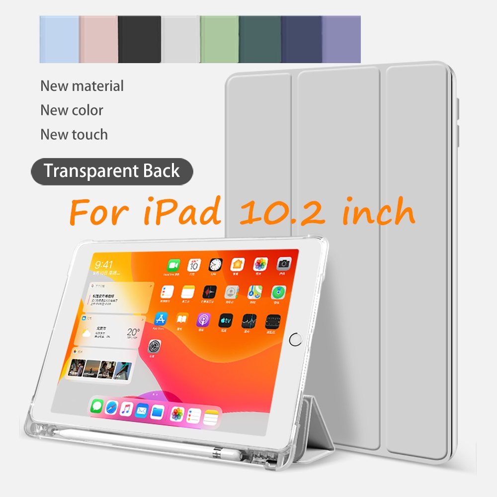 เคสไอแพด เคส ipad Gen7/8 10.2 air4 10.9 Air3 ipad Air1/2 ipadPro 10.5 ipad 9.72017/8 2020por11 case ipad มีที่ใส่ปากา 透明