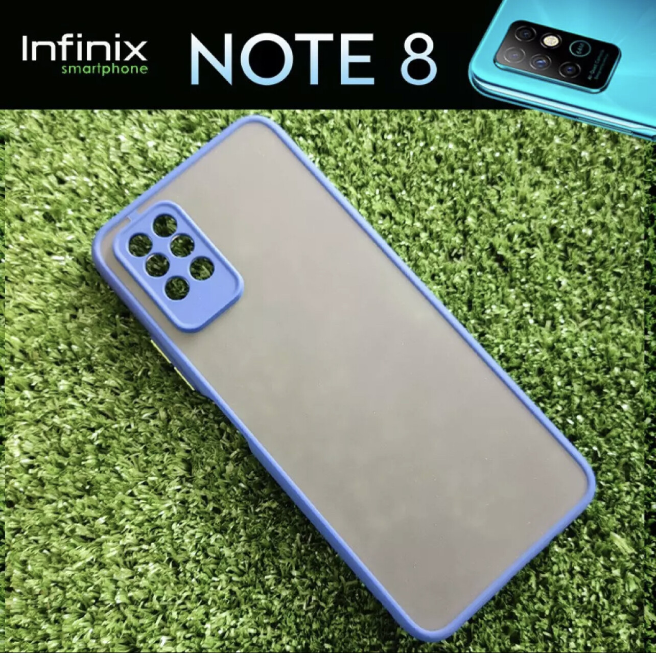 [สินค้าขายดี] Case infinix Note8 เคส ขอบนี่ ปกป้องกล้อง