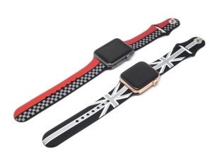 ภาพหน้าปกสินค้าสาย Apple Watch Silicone ซิลิโคลน [FUNFOB] MINI COOPER Black Jack / JCW Size: 38mm, 40mm, 42mm, 44mm ที่เกี่ยวข้อง