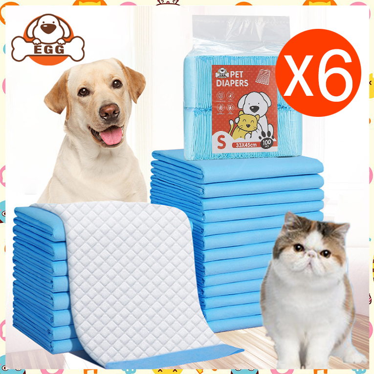 【6 Pack】Egg Dog Pee Pads Antibacterial Helps with Potty Training, Pee Pads, Cat Pee Pads Dog Pee Pads, Dog Diapers, Dog Cages, Cat Litter Cod