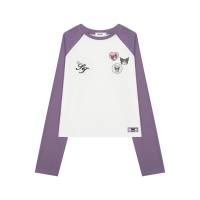 STYLIST | KUROMI Edition - Alie LongSleeve Broochie Purple เสื้อแขนยาวทูโทน คุโรมิ