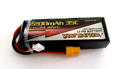 แบตเตอรี่ แบต แบตลิโพ Lipo 2200mAh 3s 11.1V 35C XT60 Battery VANT เซลล์เกรดA คุณภาพสูง เซลล์ไม่รั่ว ร้านไทย ส่งทันที