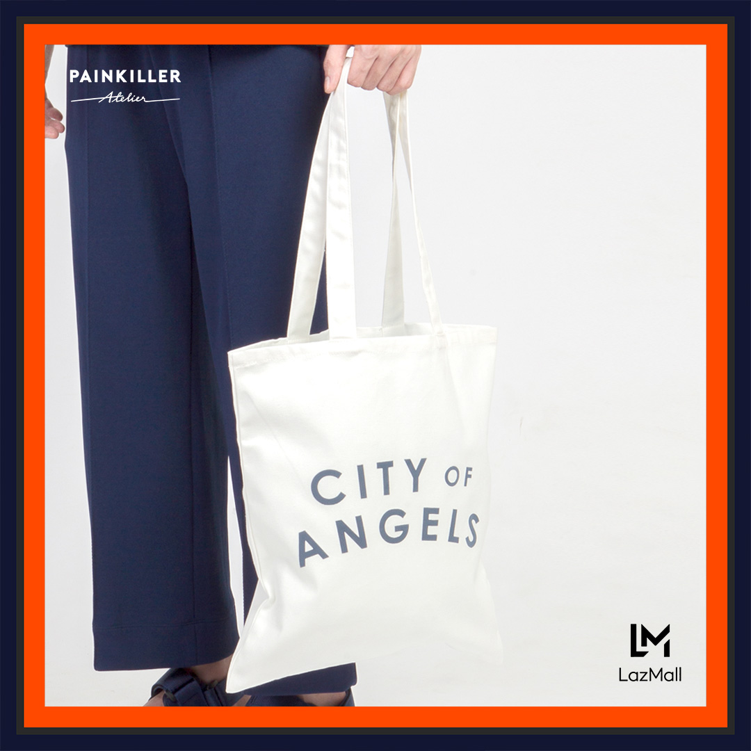 (PAINKILLER) City Tote Bag / กระเป๋า กระเป๋าสะพาย กระเป๋าผ้า กระเป๋าพิมพ์ลาย แฟชั่นผู้ชาย เสื้อผ้าผู้ชาย เพนคิลเลอร์ / Bag men’s fashion menswear PAINKILLER