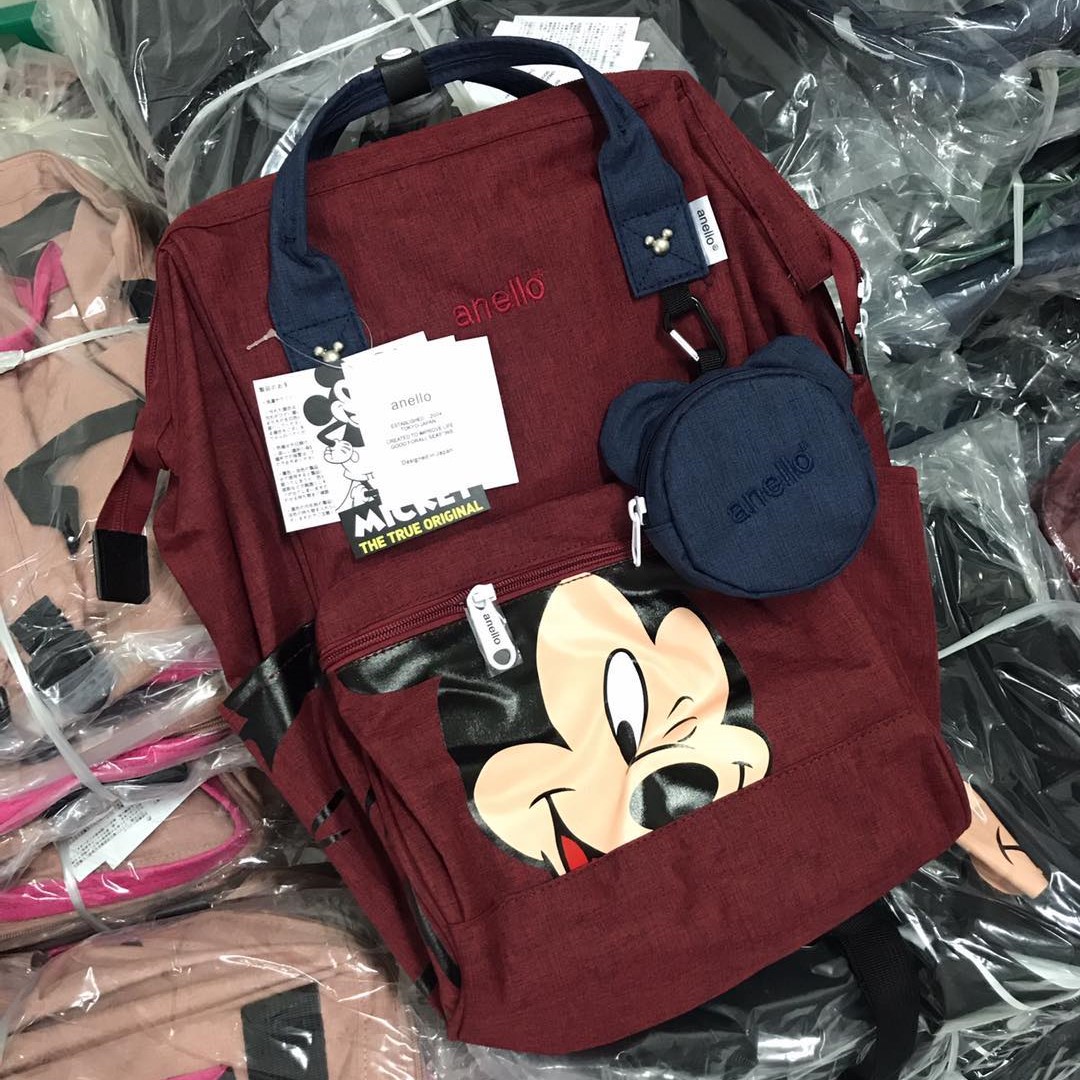พร้อมส่ง Mickey กระเป๋าเป้มิกกี้เม้าส์-927928 มีกระเป๋าเล็กติดให้ช่องเยอะใส่ของได้เยอะ มี 2 ขนาด แบบใหม่