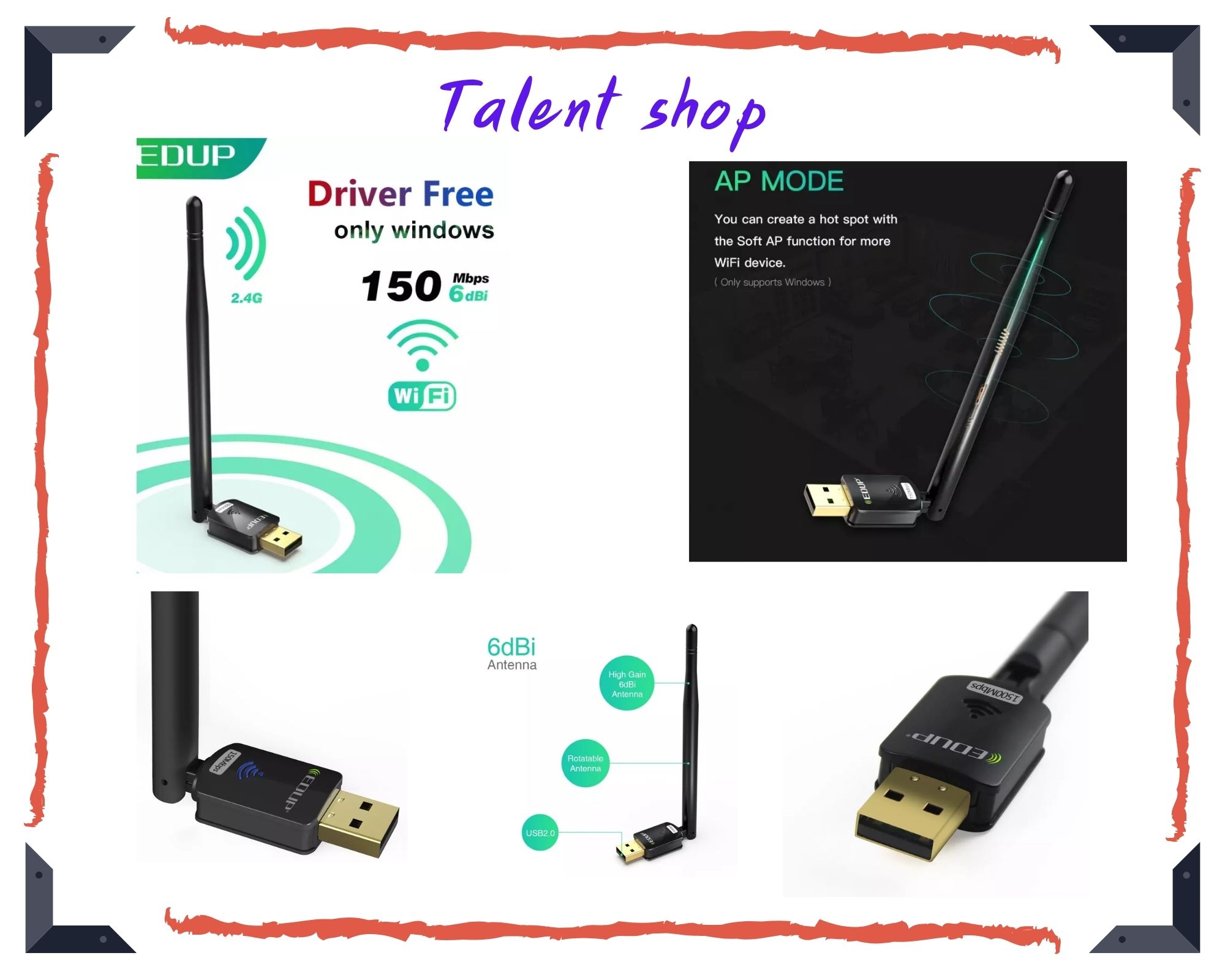 802.11 b g n 300mbps wireless usb adapter driver edup