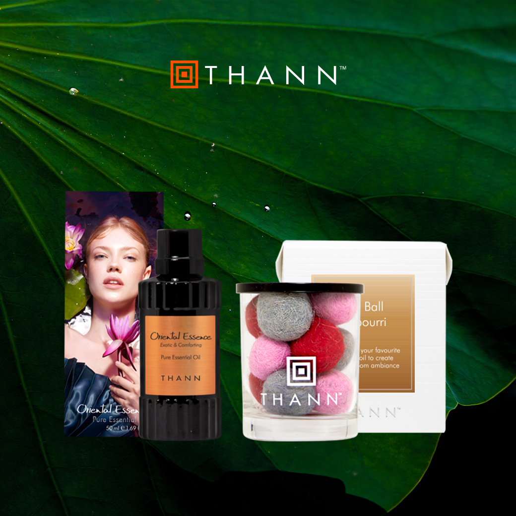 THANN Oriental Essence Essential Oil 50ml.- Free Felt Ball Potpourri สดชื่นเบาสบายด้วยกลิ่นอายแห่งโลกตะวันออก ราคา 2,050 บาท*ส่งฟรี