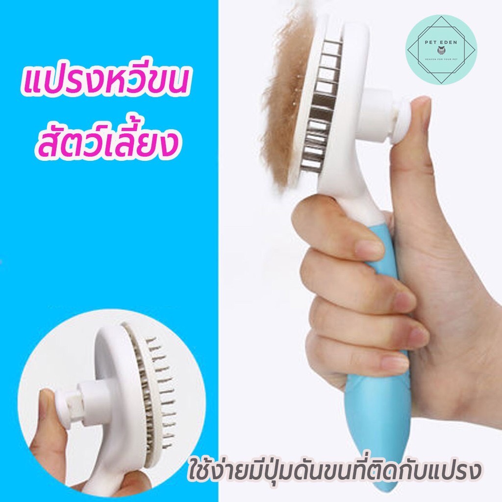 Pet Brush หวีสลิกเกอร์ หวีแปรงขน หวีขนหมา หวีหมุด หวีหมุด แปรงขนหมา แปรงขน แปรงดันขน