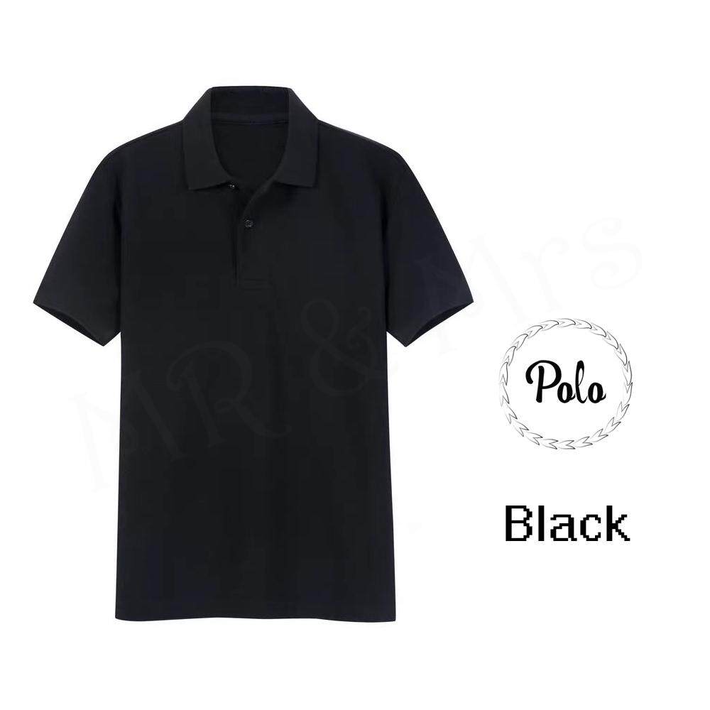 เสื้อโปโล เสื้อคอปกชาย/หญิง แขนสั้น POLO ผ้าCOTTON มีกระเป๋าหน้า (สีดำ) HONEY BIRD