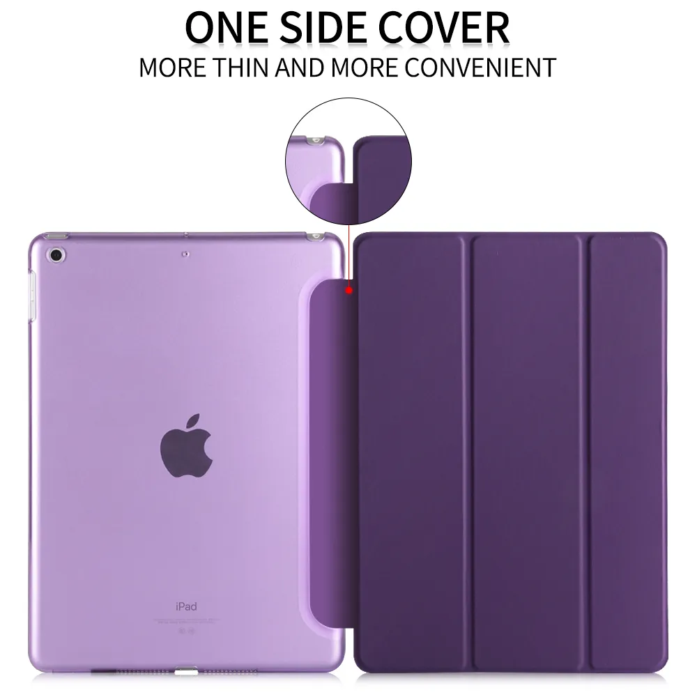 1st Cyber เคสไอแพด แอร์2 Magnetic Smart Cover and Hard Clear Back Case for iPad Air2 (Purple)