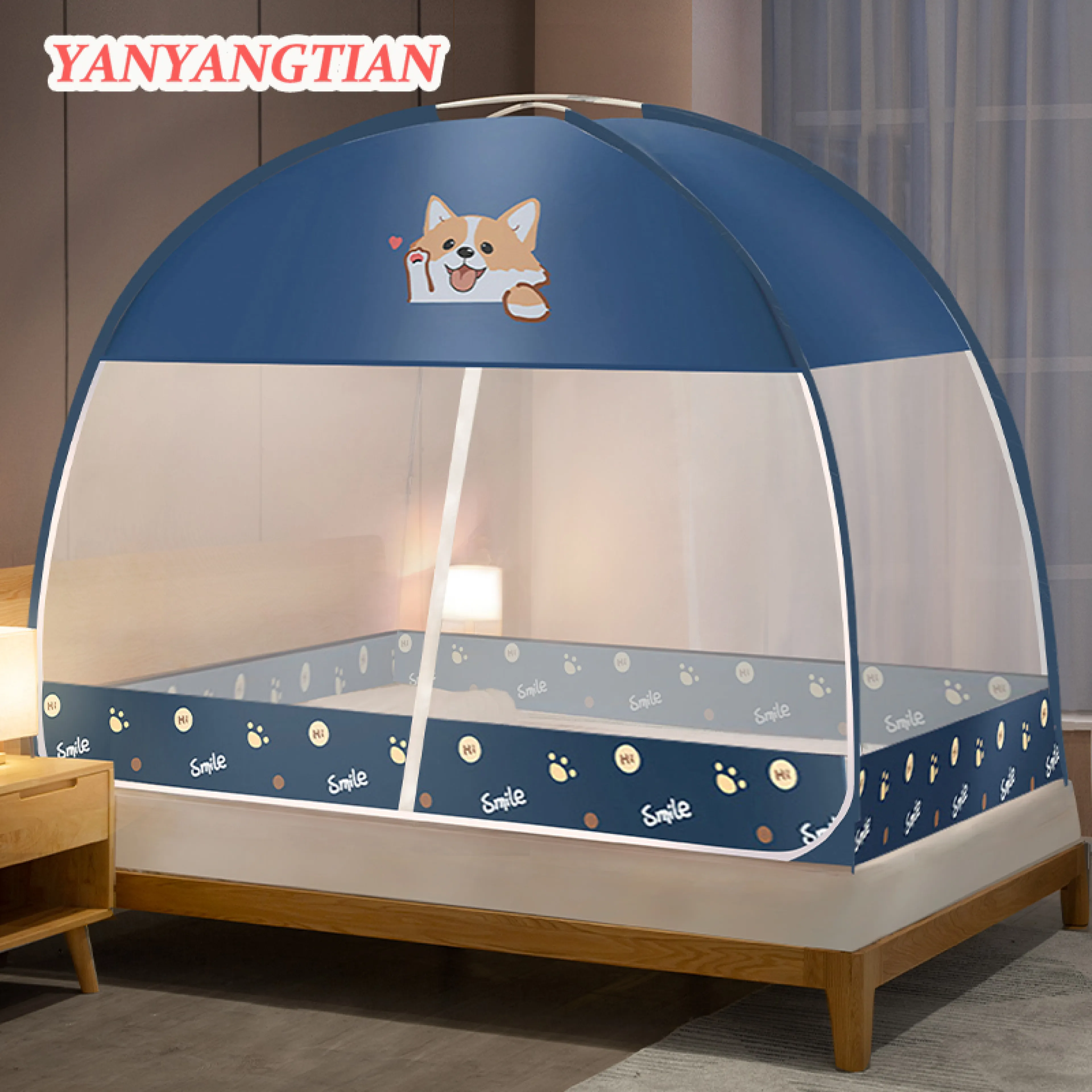 Yanyangtian Mosquito Net Yurt Mongolian Style 4 Feet 5 Feet 6 Feet Mosquito Net for Children and Adults, Sleeping Net, Mosquito Net, Insect Repellent, Portable Mosquito Net, Foldable, Foldable Mosquito Net