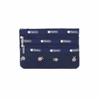 Lesportsac 3-Zip Cosmetic Bag กระเป๋าเครื่องสำอาง กระเป๋าตังสามซิป Style 7158
