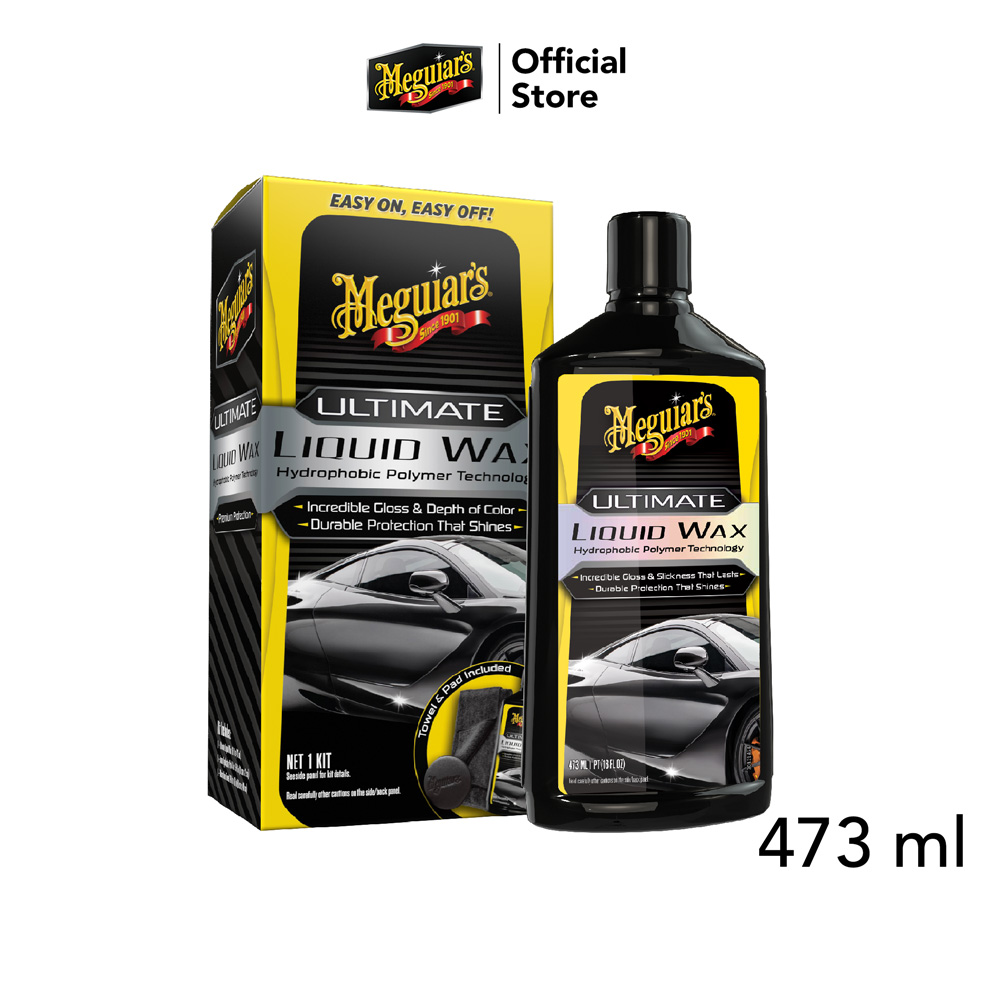 Meguiar's G210516 Ultimate Liquid Wax อัลทิเมท ลิควิด แว็กซ์ น้ำยาเคลือบสี เคลือบปกป้อง เคลือบเงา สีรถยนต์ เมกไกวส์ ขนาด 473 มิลลิลิตร สูตรปรับปรุงใหม่! ราคา 2,100 บาท*ส่งฟรี