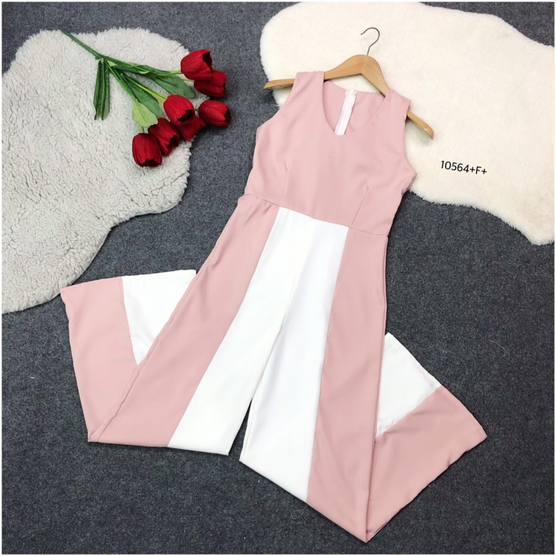 GN10564 **รบกวนสอบถามstockก่อนสั่งซื้อจ้า** Jumpsuit จั้มสูทแขนกุดขายาว