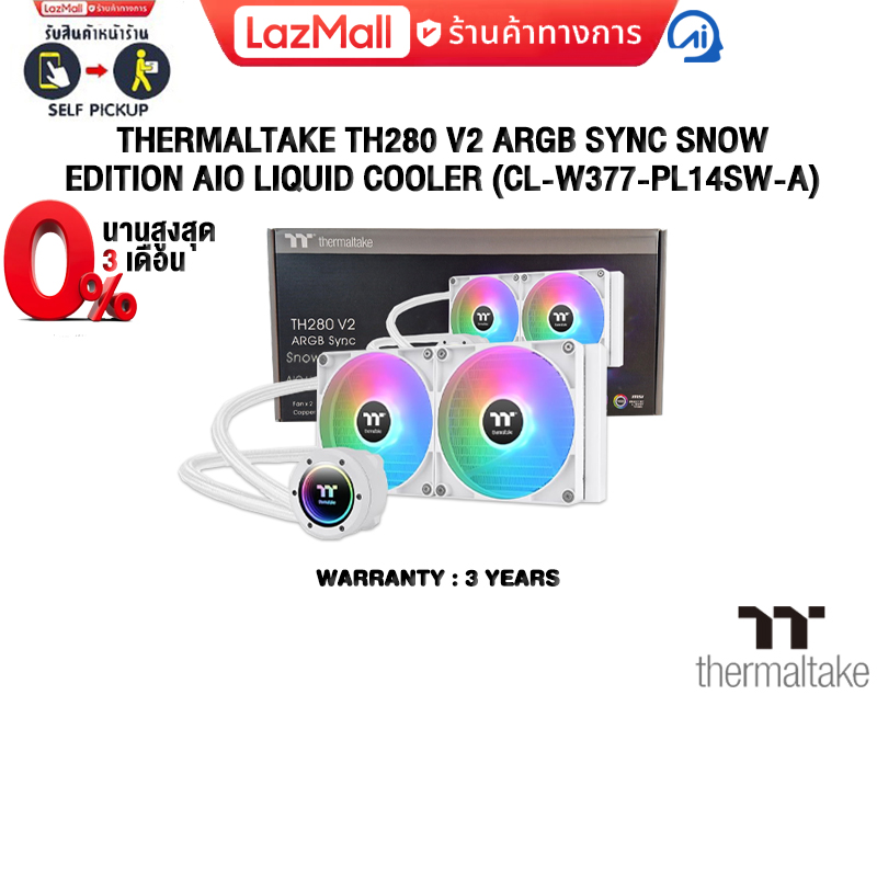 [ผ่อน 0% 3 ด.]THERMALTAKE TH280 V2 ARGB SYNC SNOW EDITION AIO LIQUID COOLER (CL-W377-PL14SW-A)/ประกัน3 Years ราคา 2,380 บาท*ส่งฟรี