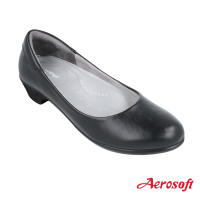 Aerosoft (แอโร่ซอฟ) รองเท้าพยาบาล เพื่อสุขภาพ คัชชูสีดำ/สีขาว รุ่น CW3433