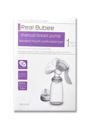 ที่ปั๊มน้ำนมด้วยมือ Manual Breast Pump RBX-8005 เครื่องปั๊มนมแบบโยก พร้อมขวดนม ไม่มีกลิ่นไม่มีการเปลี่ยนสี (2)