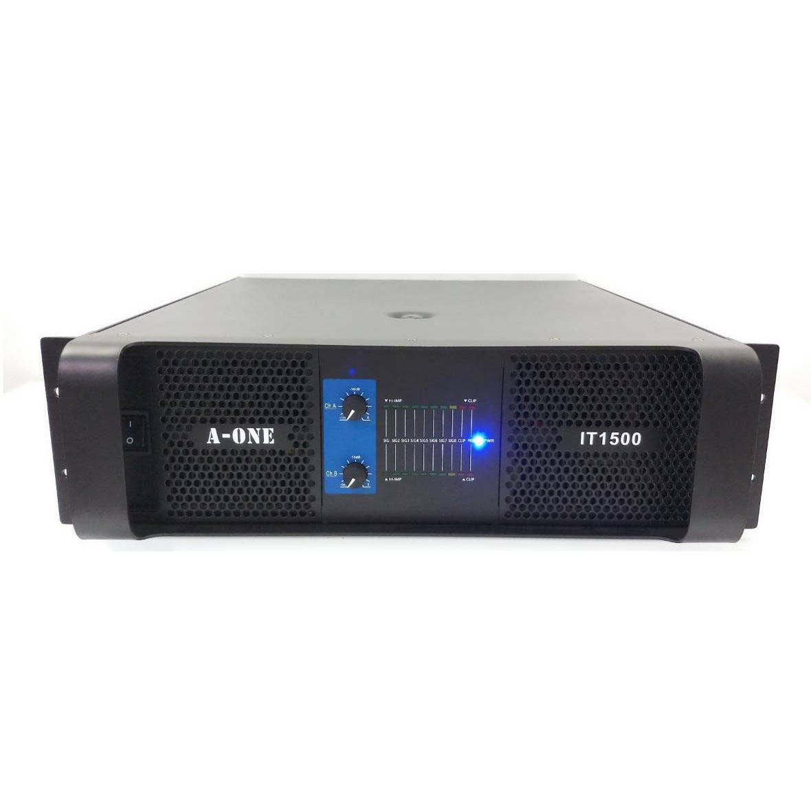 เพาเวอร์แอมป์ POWER 2400W RMS 8ohm เครื่องขยายเสียง 1200Wx2 รุ่นA-ONE IT1500 ราคา 13,989 บาท*ส่งฟรี