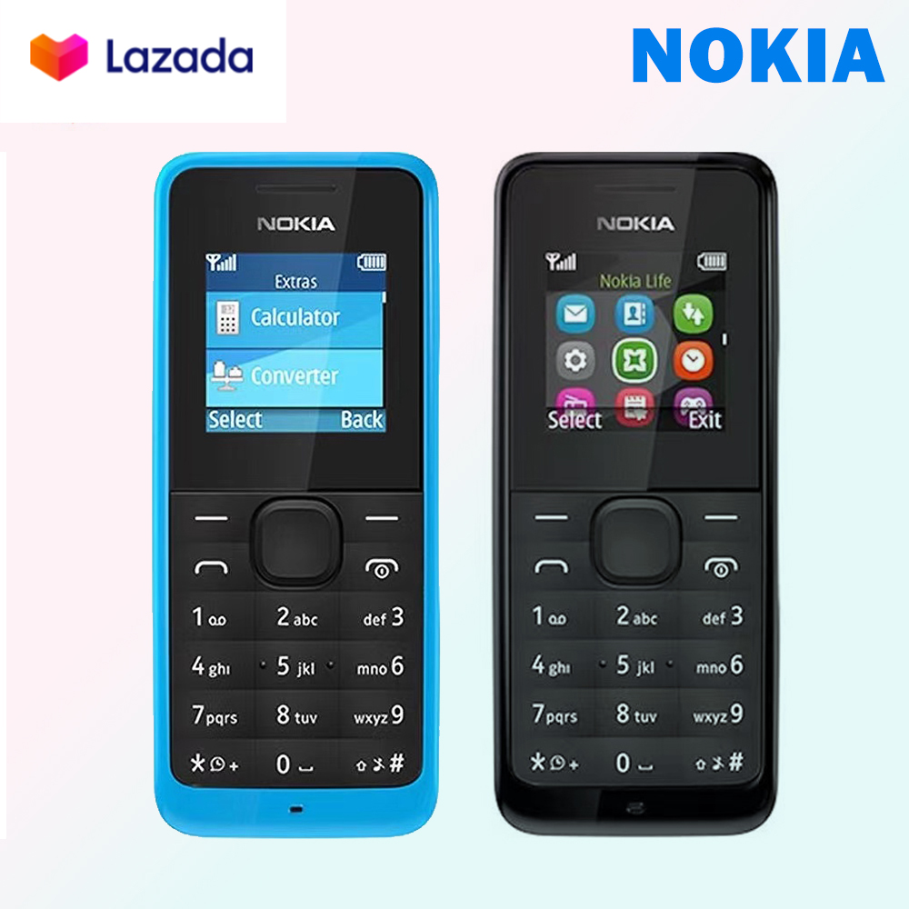NOKIA 105d/101 มือถือปุ่มกดของแท้ 100%โทรศัพท์ปุ่มราคาถูกNokia105D มีภาษาไทย ปุ่มนี้เหมาะสำหรับนักเรียนและผู้สูงอายุ ราคา 275 บาท*ส่งฟรี