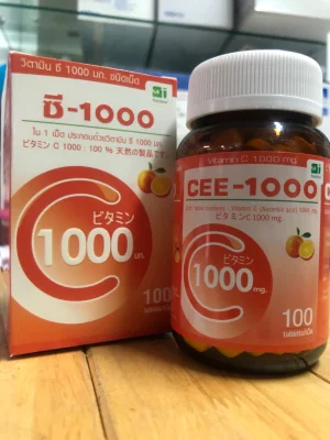 Cee-1000 vitamin C 1000 mg ขนาด 100 เม็ด (1 ขวด)