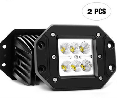 NEW 2019 ได้ 2 โคม !! LED SPOTLIGHT 18W ไฟสปอตไลท์รถ ไฟหน้ารถยนต์ ไฟท้ายรถ ไฟถอยรถ ไฟรถมอเตอร์ไซค์ บิ๊กไบค์ ATV สว่างสุดยอด เเสงพุ่งสุดขีด 12V-24V เเสงขาว งานพรีเมี่ยม รุ่นหนา