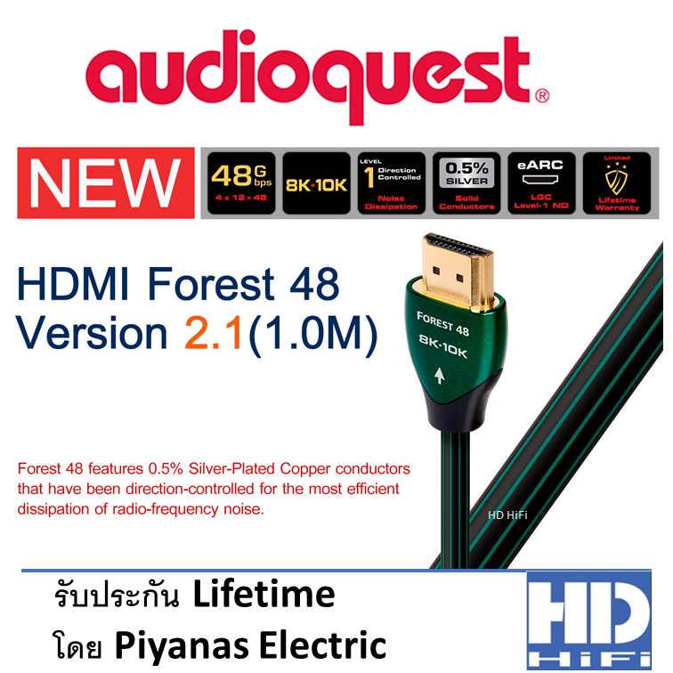 AUDIOQUEST FOREST 48 HDMI Cable VERSION 2.1