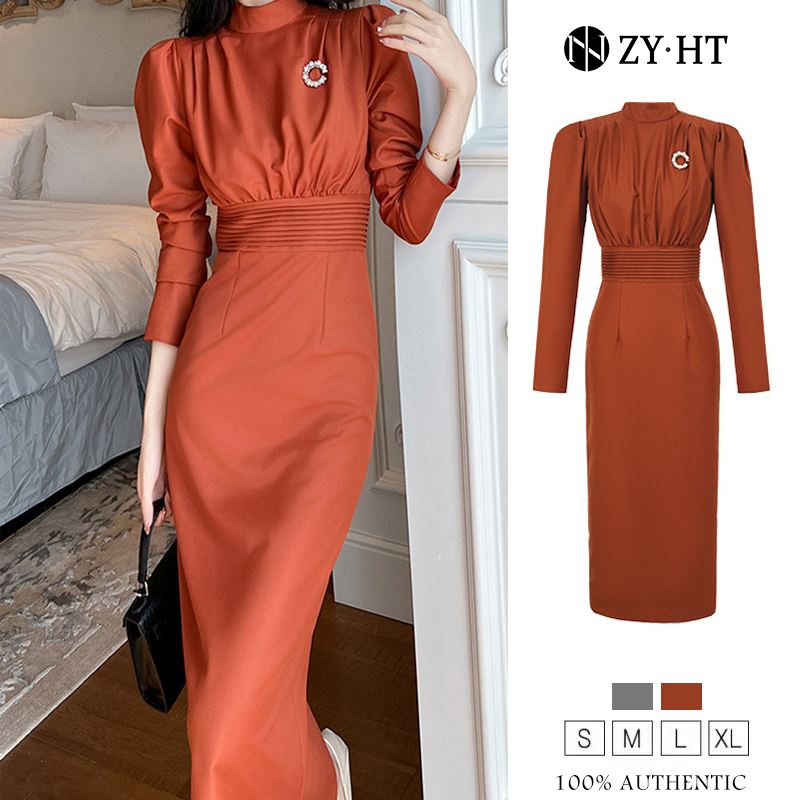 ZY.HT EraVogue เดรสผู้หญิง เดรสสีส้ม สีเทา เดรสแขนยาว เดรสทำงาน เดรสไฮโซ เดรสออกงาน เดรสไปงานแต่ง เดรสเซ็กซี่ เดรสฝรั่งเศส 30571 ราคา 1,477 บาท*ส่งฟรี