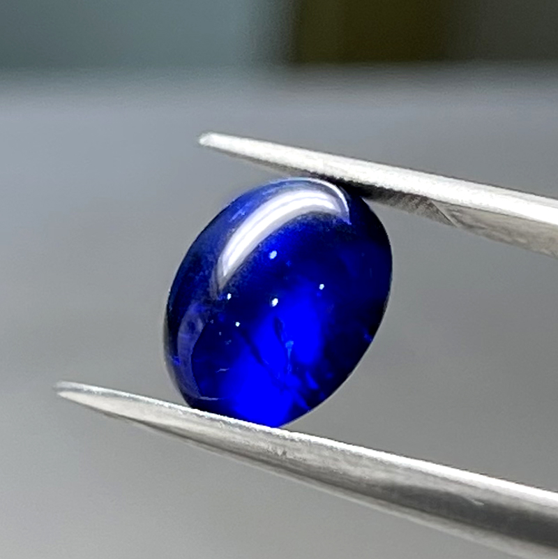 Oval cabochon synthetic Blue Sapphire loose stone corundum loose stone(like natural sapphire
