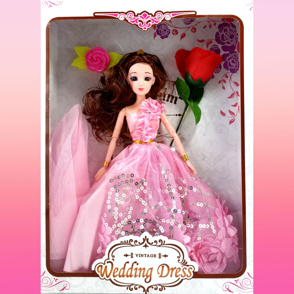 Wedding Dress Doll - ของเล่นชุดตุ๊กตาแสนสวย  สามารถนำไปเล่นกับเซ็ทตุ๊กตาอื่นๆได้ และเล่นบทบาทสมมติ  ลุคหวานๆ น่ารัก