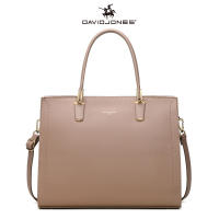 David Jones ปารีสสะพายไหล่สำหรับผู้หญิงกระเป๋าหนัง Pu กระเป๋าหิ้วทรงสี่เหลี่ยมของผู้หญิง Lady = กระเป๋าสะพายข้าง กระเป๋าสีดำ