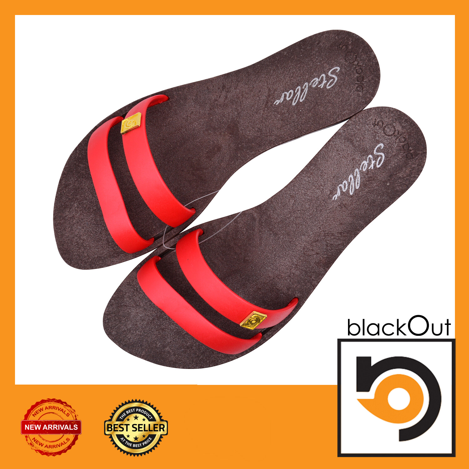 🔰 BlackOut Stellar2 🔰 รองเท้าแตะ รองเท้ายางกันลื่น พื้นโกโก้(หูแดงมุก) ราคา 380 บาท*ส่งฟรี
