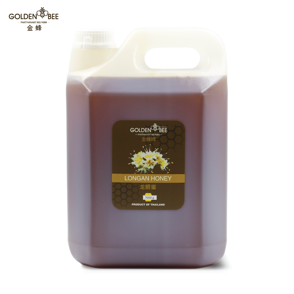 น้ำผึ้ง ดอกลำไย ขนาด 7,000 g. บรรจุแกลลอน Longan Honey น้ำผึ้งเดือน 5 แบรนด์ Golden Bee ราคา 1,252 บาท*ส่งฟรี