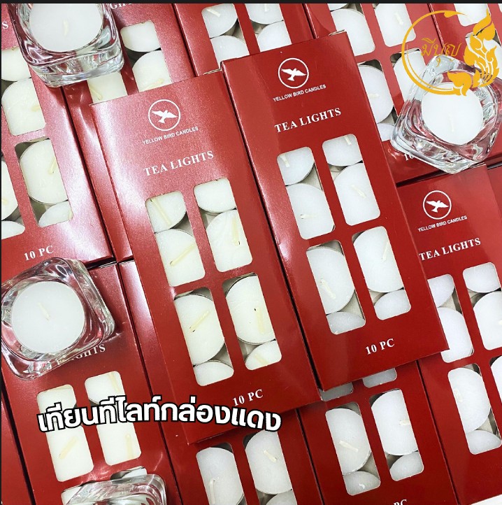 เทียนถ้วย เทียน เทียนทีไลท์ (1 แพค 10ชิ้น) จุดนาน 4 ชั่วโมง คุณภาพดี จุดเตาน้ำมันอโรม่า สีขาว สำหรับ สปา อโรม่า