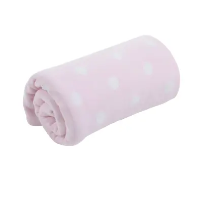 mothercare cot or cot bed fleece blanket - pink X3700