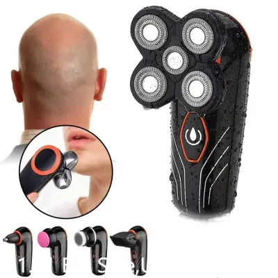 Five head electric shaver, waterproof rechargeable electric shaver, bald head helper