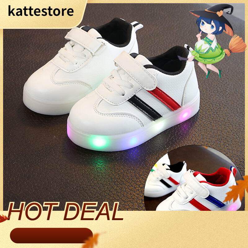 [Katte]รองเท้าเด็กมีไฟ LED รองเท้าผู้ชาย รองเท้าเด็กผู้หญิง รองเท้ากีฬาสำหรับเด็ก