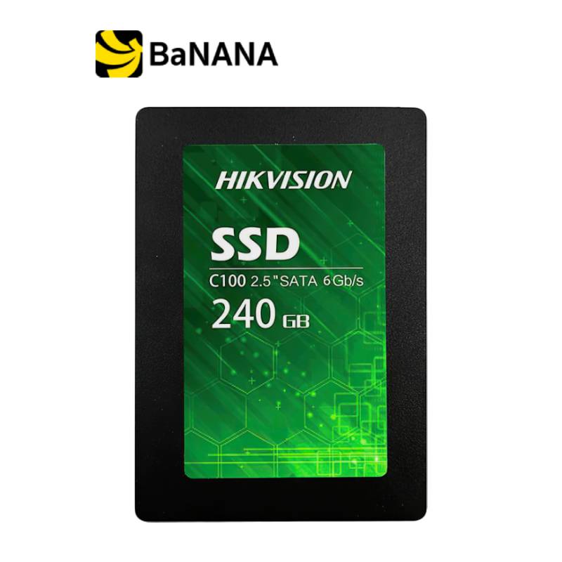 เอสเอสดี HIKVISION SSD C100 240GB SATA 2.5 R500MB/s W350MB/s - 3 Years by Banana IT