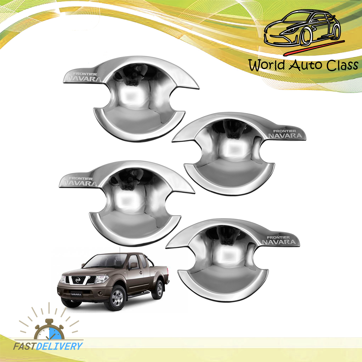 Bao wing Cup galaxy4 cattle oleva Aimee ี่ cedar door Nissan Aftermarket Navara D40 Frontier door 2006 - 2014 have great slasher Cam silver service destination ราคา 575 บาท*ส่งฟรี