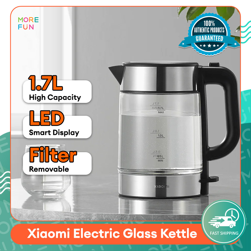 Xiaomi Electric Glass Kettle กาต้มน้ำแก้ว กาต้มน้ำ ชงชา ชงกาแฟ ตัดไฟอัตโนมัติ กาน้ำร้อนไฟฟ้า น้ำชาต้ม กาน้ำชาไฟฟ้า ร้อนเร็ว ชาร้อน 1.7L รับประกันศูนย์ไทย 1 ปี ราคา 651 บาท*ส่งฟรี
