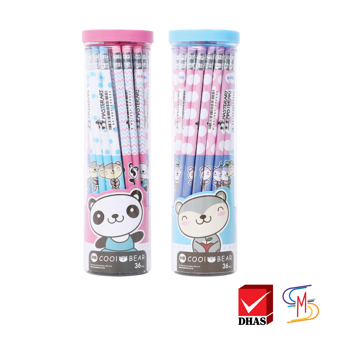Master Art ดินสอ ดินสอดำ แฟนซี HB กระบอก (1x36) จำนวน 36 แท่ง